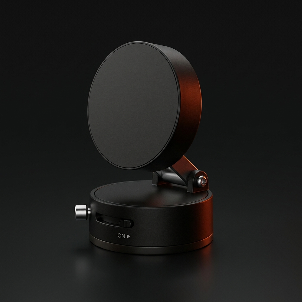 Rebote Court Mount in black, arm partly extended, studio shot